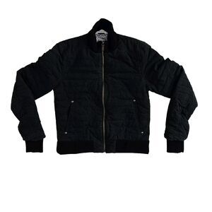 Mountain Khakis (Womens Small) Ludlow Swagger Bomber Zip‎ Jacket Primaloft Black